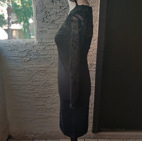 Miusol Black Lace Long Sleeve Dress - Picture 7 of 16